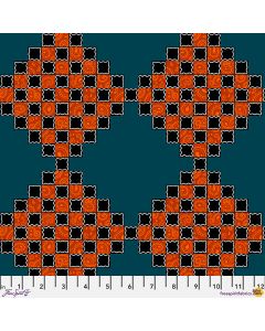 Chain Mail by Club Hauer: Postage Stamp Teal -- FreeSpirit Fabrics pwrh149.teal 