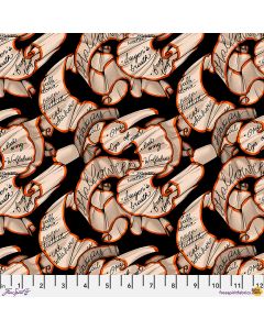 Chain Mail by Club Hauer: Scrolls Black -- FreeSpirit Fabrics pwrh152.black