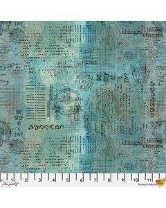 On Your Mark by Seth Apter: Assemblage Ocean - FreeSpirit Fabrics pwse029.ocean 