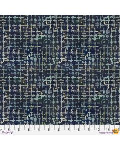 On Your Mark by Seth Apter:  Maze Indigo - FreeSpirit Fabrics pwse043.indigo 