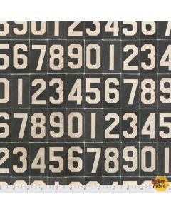 Monochrome by Tim Holtz: Numbers Black - FreeSpirit Fabrics pwth063.black