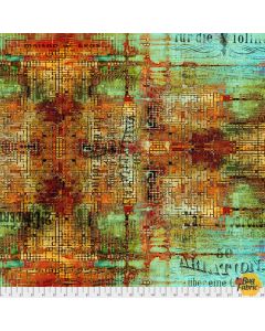 Abandoned by Tim Holtz: Rusted Patina - FreeSpirit Fabrics pwth126.patina
