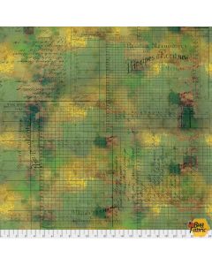 Abandoned by Tim Holtz: Principal Methods Moss - FreeSpirit Fabrics pwth132.moss