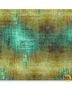 Abandoned 2 by Tim Holtz: Piano Sorte Patina - FreeSpirit Fabrics pwth138.patina