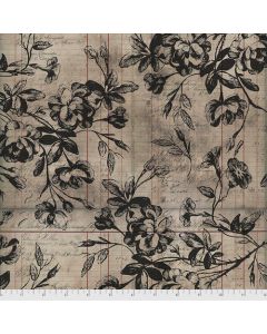 Foundations by Tim Holtz: Beloved Floral Neutral - FreeSpirit Fabrics pwth149.neutral 