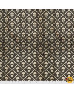 Foundations by Tim Holtz: Crossbones Black - FreeSpirit Fabrics pwth151.black