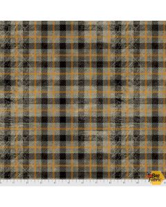 Foundations by Tim Holtz: Foreboding Black Plaid - FreeSpirit Fabrics pwth152.black