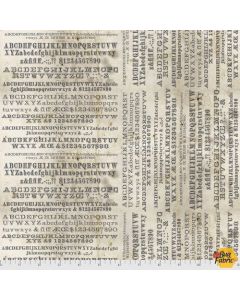Monochrome by Tim Holtz: Typography Parchment - FreeSpirit Fabrics pwth175.parchment - 21" remaining