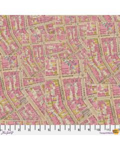 Eclectic Elements Palette by Tim Holtz: Pink Map -- FreeSpirit Fabrics pwth213.pink 