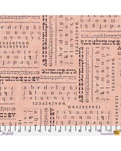 Eclectic Elements Palette by Tim Holtz: Pink Typography -- FreeSpirit Fabrics pwth214.pink