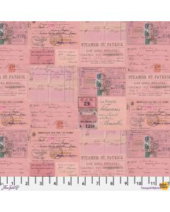 Eclectic Elements Palette by Tim Holtz: Pink Ephemera -- FreeSpirit Fabrics pwth215.pink 