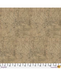Eclectic Elements Palette by Tim Holtz: Neutral Map - FreeSpirit Fabrics pwth253.neutral