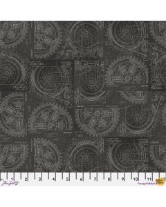 Eclectic Elements Palette by Tim Holtz: Neutral Gears - FreeSpirit Fabrics pwth255.neutral