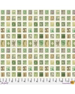 Eclectic Elements Palette by Tim Holtz: Green Stamps - FreeSpirit Fabrics pwth261.green