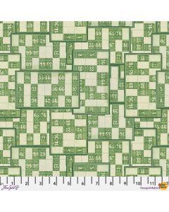 Eclectic Elements Palette by Tim Holtz: Green Numbers - FreeSpirit Fabrics pwth266.green 