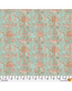 Eclectic Elements Palette by Tim Holtz: Teal Wallpaper - FreeSpirit Fabrics pwth277.teal
