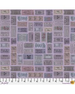 Eclectic Elements Palette by Tim Holtz: Purple Tickets - FreeSpirit Fabrics pwth302.purple 