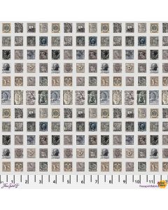 Eclectic Elements Palette by Tim Holtz: Charcoal Stamps - FreeSpirit Fabrics pwth311.charcoal