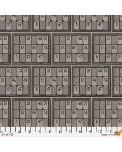 Eclectic Elements Palette by Tim Holtz: Charcoal Numbers - FreeSpirit Fabrics pwth316.charcoal 