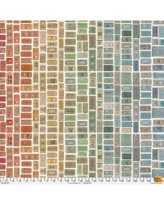 Eclectic Elements Palette by Tim Holtz: Multi Tickets - FreeSpirit Fabrics pwth322.multi 