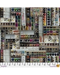 Eclectic Elements Palette by Tim Holtz: Multi Watercolors - FreeSpirit Fabrics pwth323.multi 