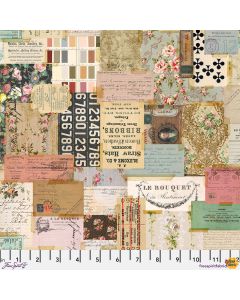 Eclectic Elements Palette by Tim Holtz: Multi Ephemera - FreeSpirit Fabrics pwth325.multi 