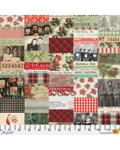 Eclectic Elements Palette by Tim Holtz: Seasonal Christmas Collage - FreeSpirit Fabrics pwth335.christmas 