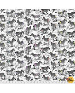 Linework by Tula Pink: Read Between the Lines Paper Zebra -- Free Spirit Fabrics PWTP156.PAPER