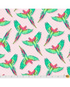 Daydreamer by Tula Pink: Macaw Ya Later - Dragonfruit -- Free Spirit Fabric PWTP170.DRAGONFRUIT