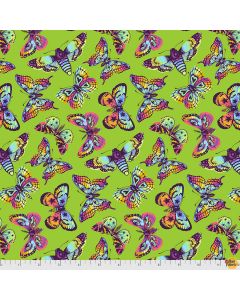 Daydreamer by Tula Pink: Butterfly Kisses - Avocado -- Free Spirit Fabric PWTP172.AVOCADO