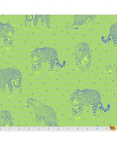 Daydreamer by Tula Pink: Lil Jaguars - Kiwi -- Free Spirit Fabric PWTP174.KIWI