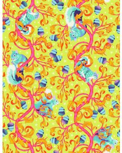 Tiny Beasts Tula Pink: Oh Nuts! Glow Squirrel -- Free Spirit PWTP179.GLOW 