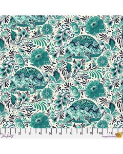 Besties by Tula Pink: No Rush Turtles Bluebell -- FreeSpirit Fabrics pwtp216.bluebell 
