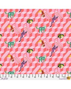Besties by Tula Pink: Sitting Pretty Cats Blossom -- FreeSpirit Fabrics pwtp217.blossom 