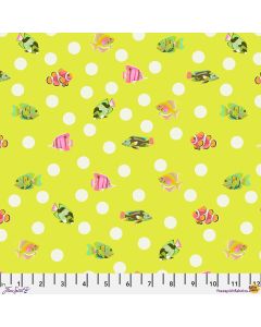 Floral Reef by Tula Pink: School Crossing - Seagrass -- FreeSpirit Fabrics pwtp268.seagrass - 13" remaining