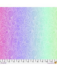 Floral Reef by Tula Pink: Riptide Ombre - Deep Dive -- FreeSpirit Fabrics pwtp270.deepdive - 18" with flaw remaining