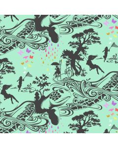 Prince Charming Deja Vu by Tula Pink: Turtle Bay Sweetmint -- FreeSpirit Fabrics pwtp276.sweetmint - presale July