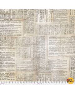 Eclectic Elements Quilt Backs by Tim Holtz: Dictionary Neutral (108" wide back) - FreeSpirit Fabrics qbth006.neutral 