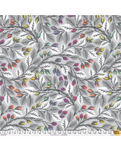 Graywork by Tula Pink: Best Buds Fog Sateen (108" Wide Backing) -- FreeSpirit Fabrics qbtp019.fog 