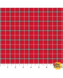 Rudolph The Red-Nosed Reindeer: Plaid Red - Northcott Fabrics RD1009-24 - presale June