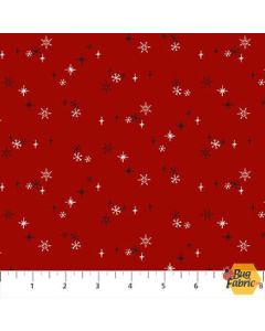 Rudolph The Red-Nosed Reindeer: Snow Dark Red - Northcott Fabrics RD1010-26 - presale June