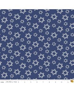 Festival of Lights: Star of David Blue -- Riley Blake Designs c9653-blue