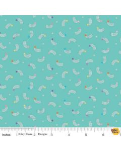Unicorn Kingdom: Shooting Stars Teal -- Riley Blake Designs sc10473 teal