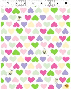 Panda Party: Hearts and Bees - SusyBee Fabrics sb20208-520