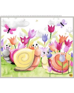 Sloane the Snail: Play Mat Panel (1 yard) -- Susy Bee Fabrics 20412-100 