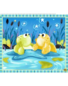 Paul's Pond: Play Mat Turquoise (1 yard panel) -- Susy Bee Fabrics sb20428-950