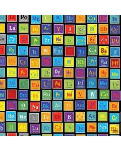 Science & Math: Periodic Elements Black - Timeless Treasures Fabric science-cd1689 black