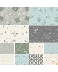 Science lab: Fat Quarter Bundle (12 FQ's) -- Blank Quilting sciencelabFQ 
