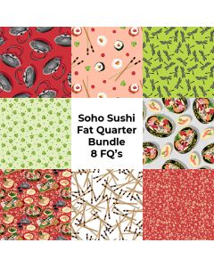 Soho Sushi: FQ Bundle (8 FQ's) -- Blank Quilting sushiFQ 