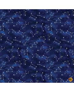 Owl Always Love You: Constellations Night - Timeless Treasures Fabric star-cd3245 night